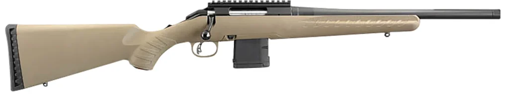 Ruger 26965 American Ranch  Full Size 5.56 NATO 10+1 16.12" Matte Black Threaded Barrel, Steel Receiver w/Picatinny Rail, Flat Dark Earth Fixed Synthetic Stock, Right Hand