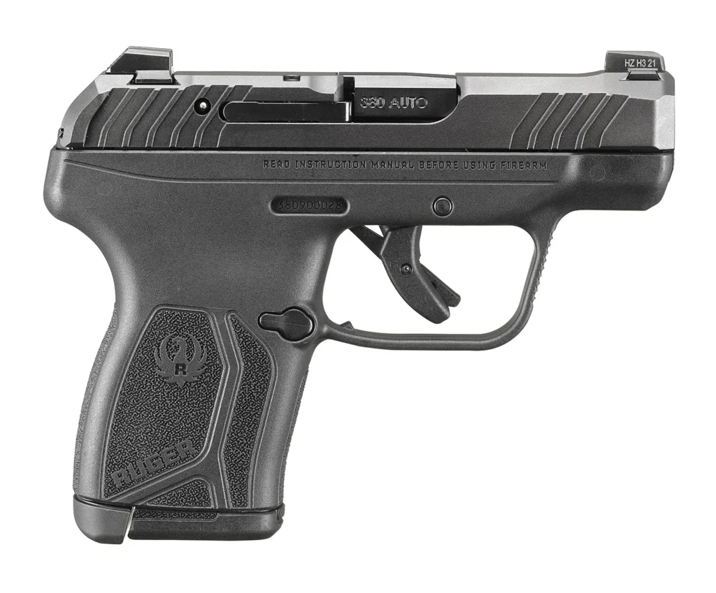 Ruger 13716 LCP Max Compact Frame 380 ACP 10+1 2.80" Black Oxide Alloy Steel Barrel, Black Oxide Serrated Steel Slide Black Polymer Frame Black Nylon Grip, Magazine, Mag Loader, Holster