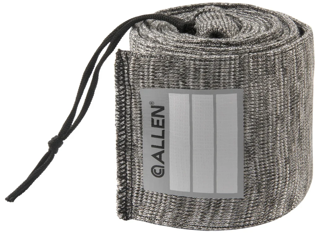 Allen 13167 Stretch Knit Gun Sock Gray Silicone-Treated Knit w/Custom ID Labeling Holds Rifles with Scope or Shotguns 52" L x 3.75" W Interior Dimensions