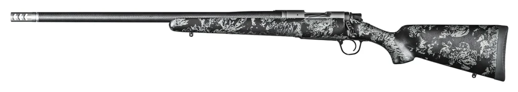 Christensen Arms 8010617800 Ridgeline FFT 28 Nosler 3+1 22" Carbon Fiber/Threaded Barrel, Stainless Steel, Black with Gray Accents Stock, Left Hand