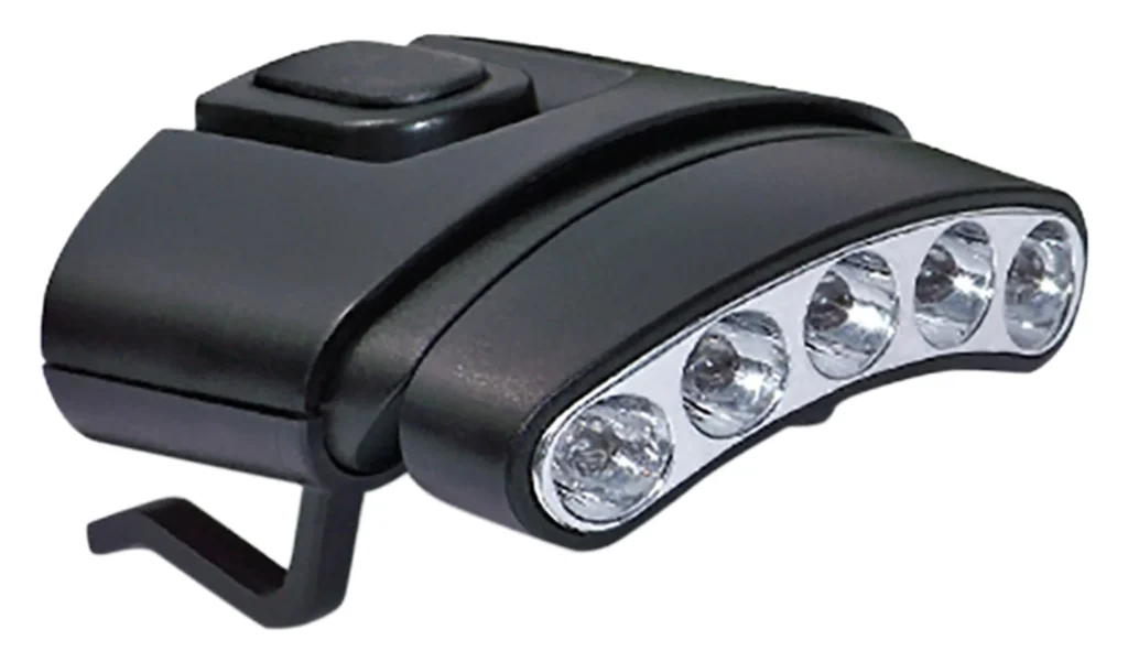 Cyclops CYCHCDTWG Orion Tilt Hat Clip Light 30 Lumens Green/White LED Bulb Black Clip-On