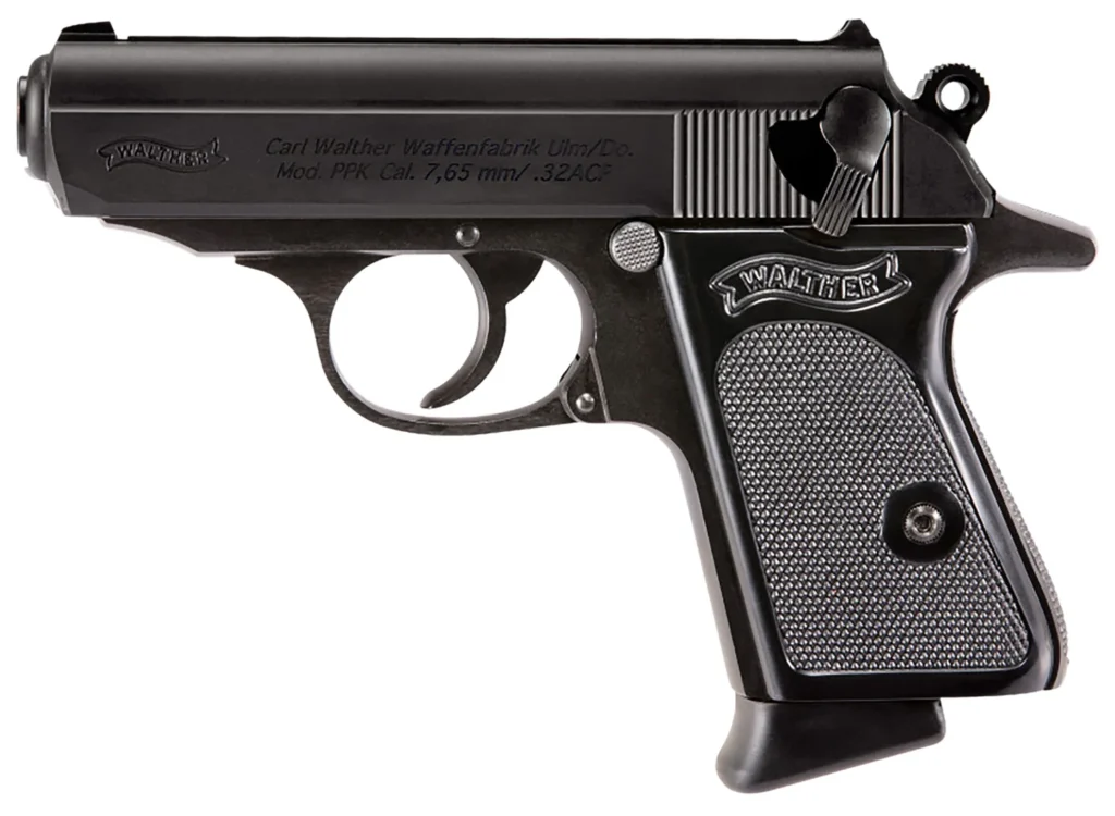 Walther Arms 4796023 PPK/S  32 ACP 7+1 3.30" Black Steel Barrel, Black Serrated Steel Slide, Steel Frame w/Beavertail, Textured Polymer Grip