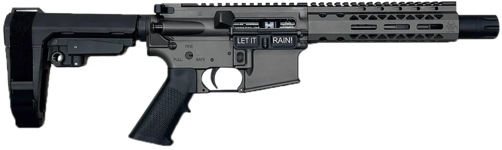 Black Rain Ordnance BRO24102501 Spec15  556 NATO 7" Black Nitride Steel Barrel, Tungsten Gray Cerakote Receiver, Black Stock
