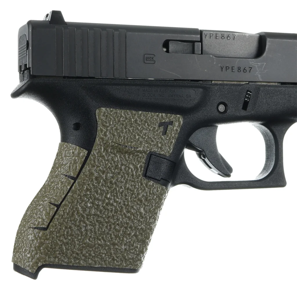 Talon Grips 100M Adhesive Grip  Compatible w/Glock 43, Moss Textured Rubber